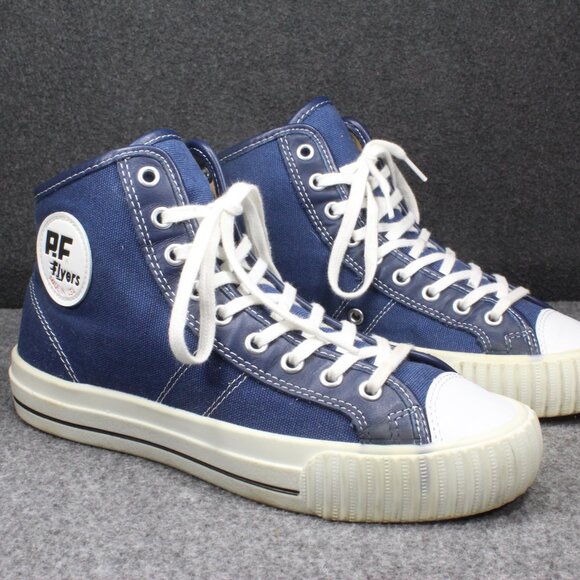 PF Flyers Made in USA Center HI Blue High Tops Mens Size 7 (6.5) Womens 9 (8.5) - Picture 2 of 12